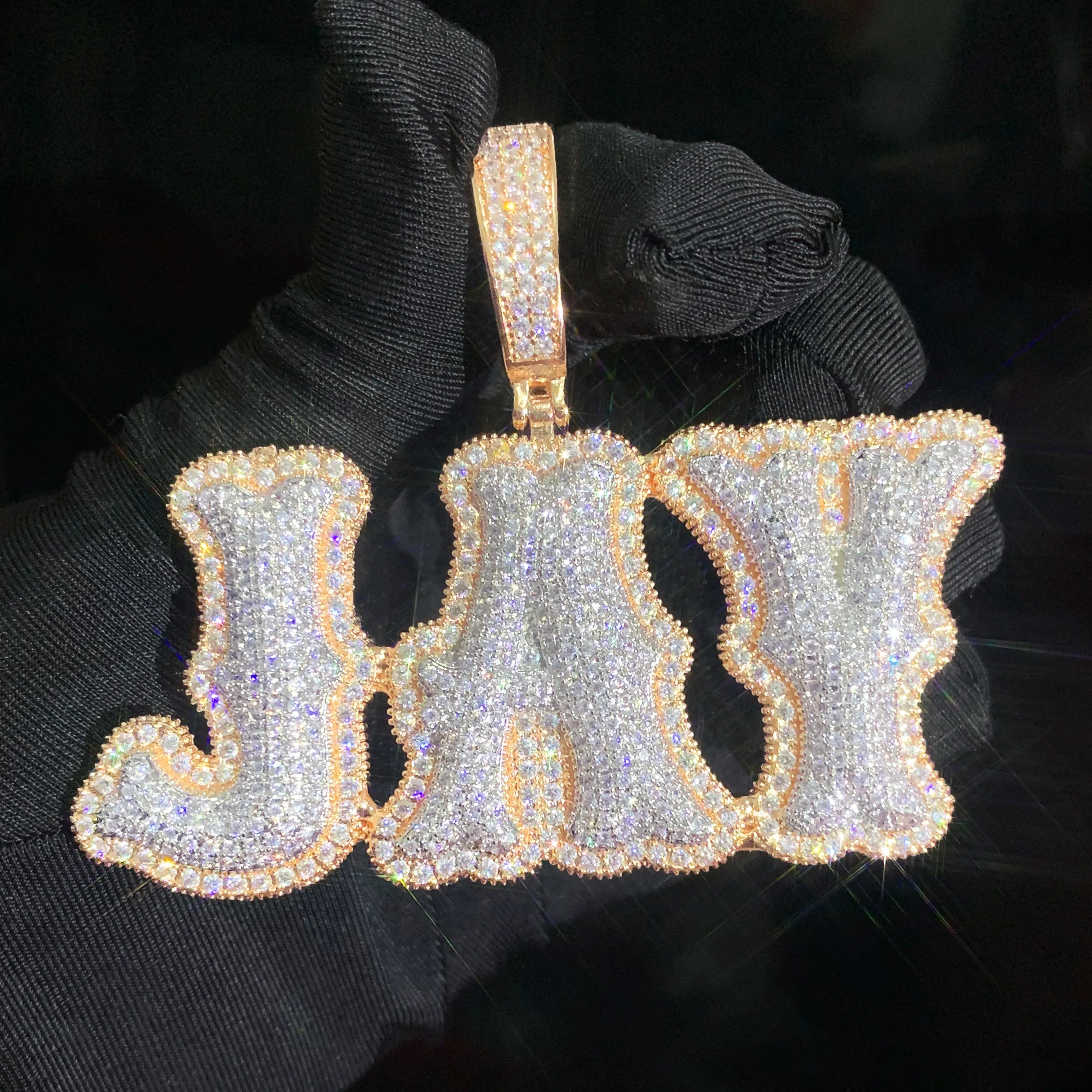 Layered Bubble Custom Letter Pendant - Icedgame & Co