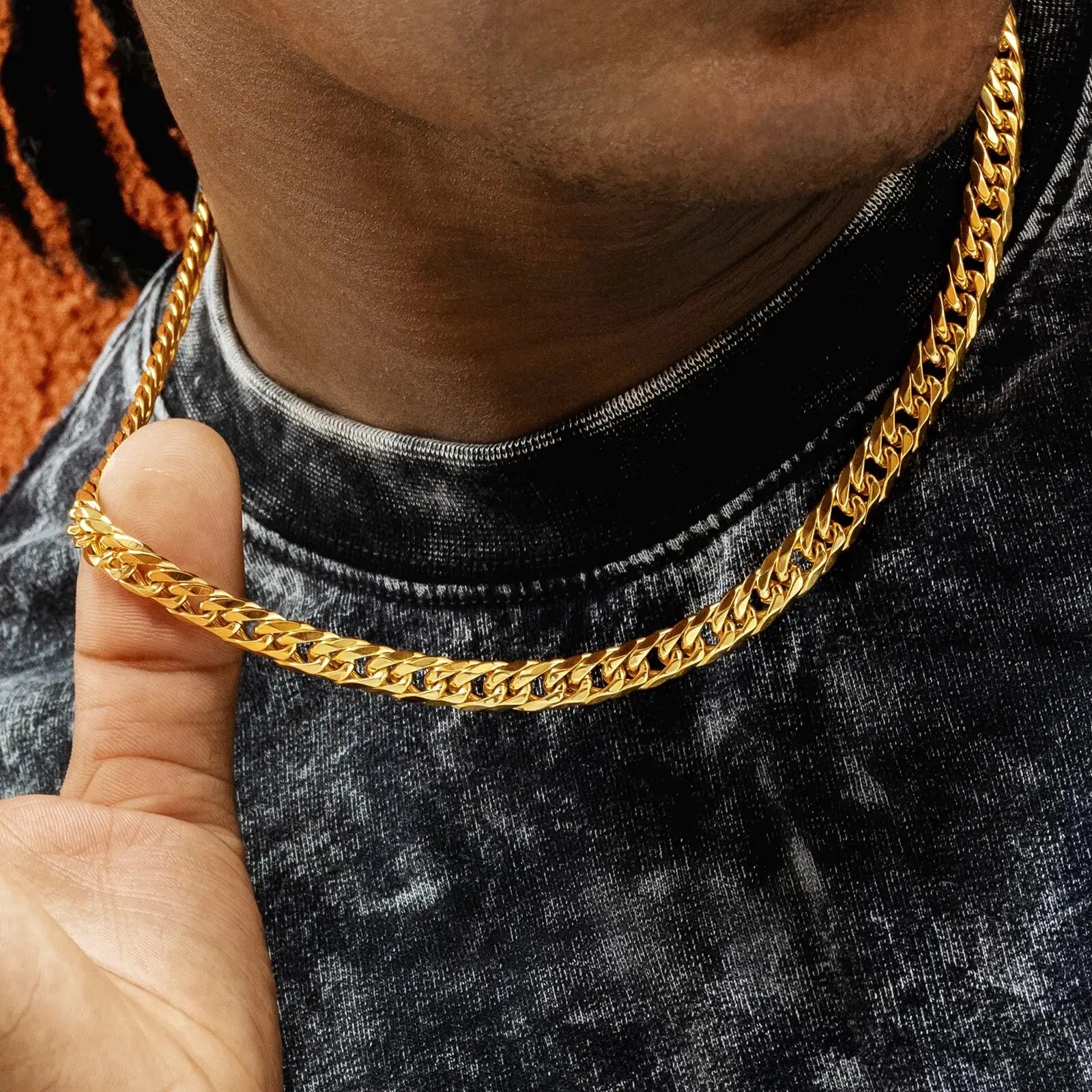 Double Flat Curb Chain Necklace/Bracelet - 7mm