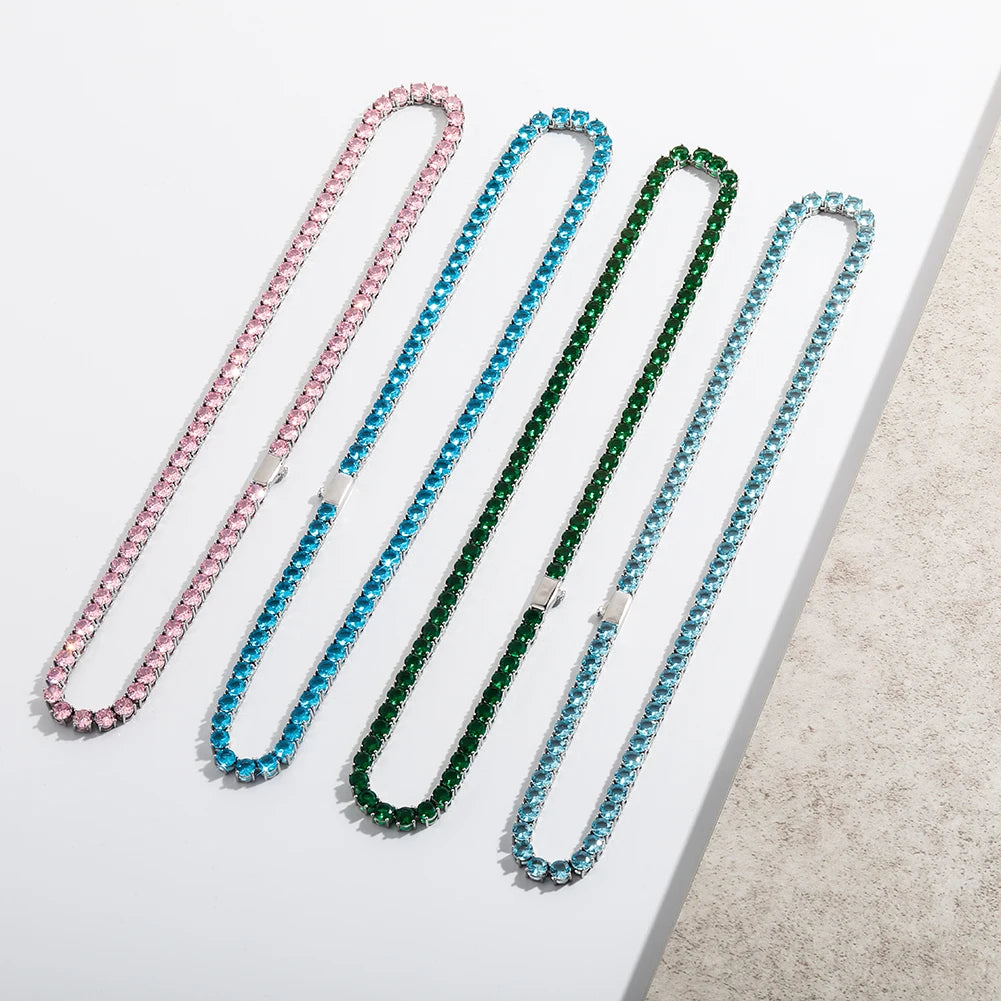3-4MM Diamond Tennis Chain Necklace/Bracelet