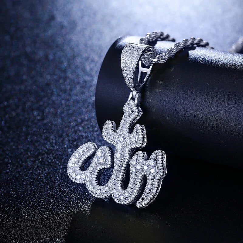 S925 Moissanite Allah Pendant