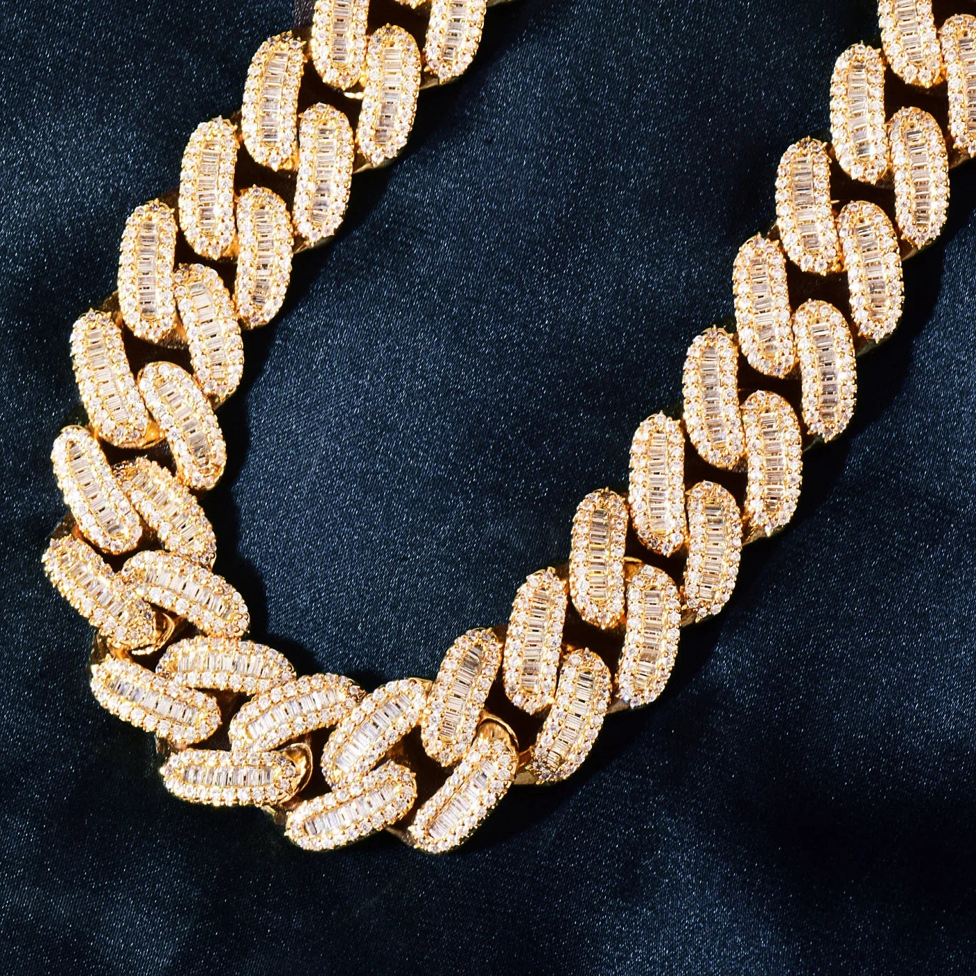 BAGUETTE CUBAN LINK NECKLACE - 15MM - Icedgame & Co