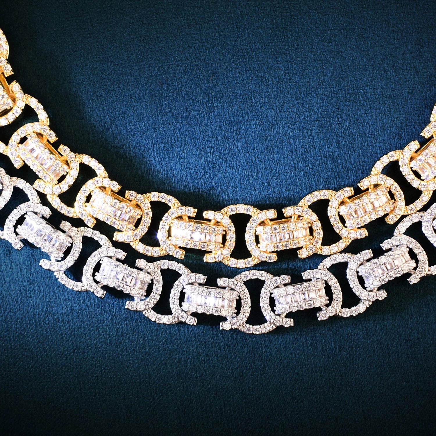 13mm Byzantine Diamond Link Necklace