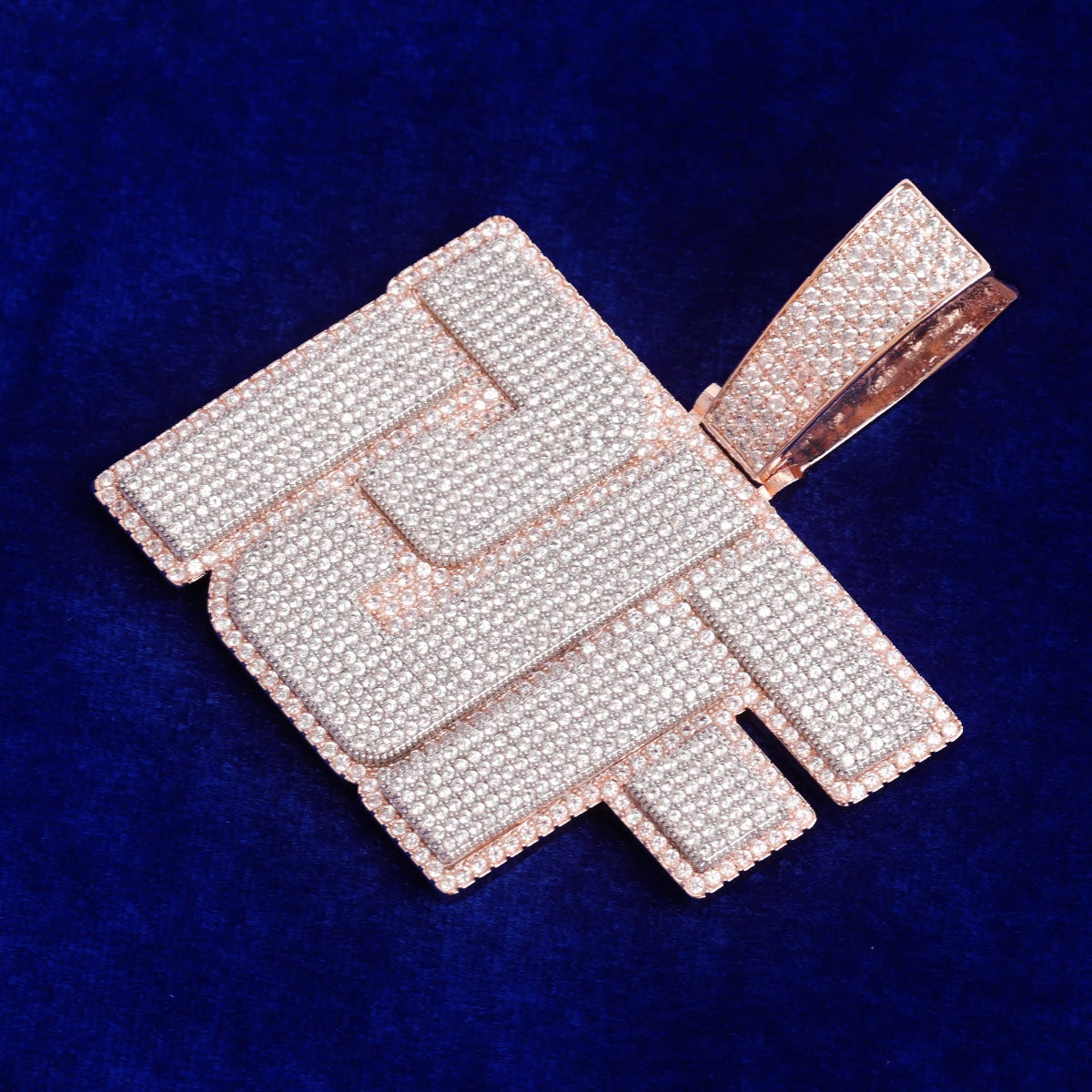 Custom Blocky Letter Pendant - Icedgame & Co