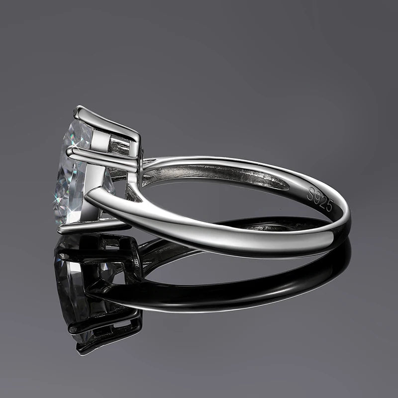 S925 Moissanite Pear Cut Diamond Ring