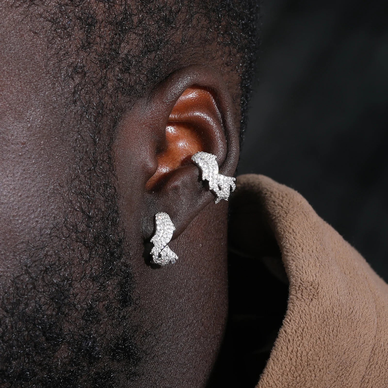 S925 Moissanite Crown Of Thorns Earrings