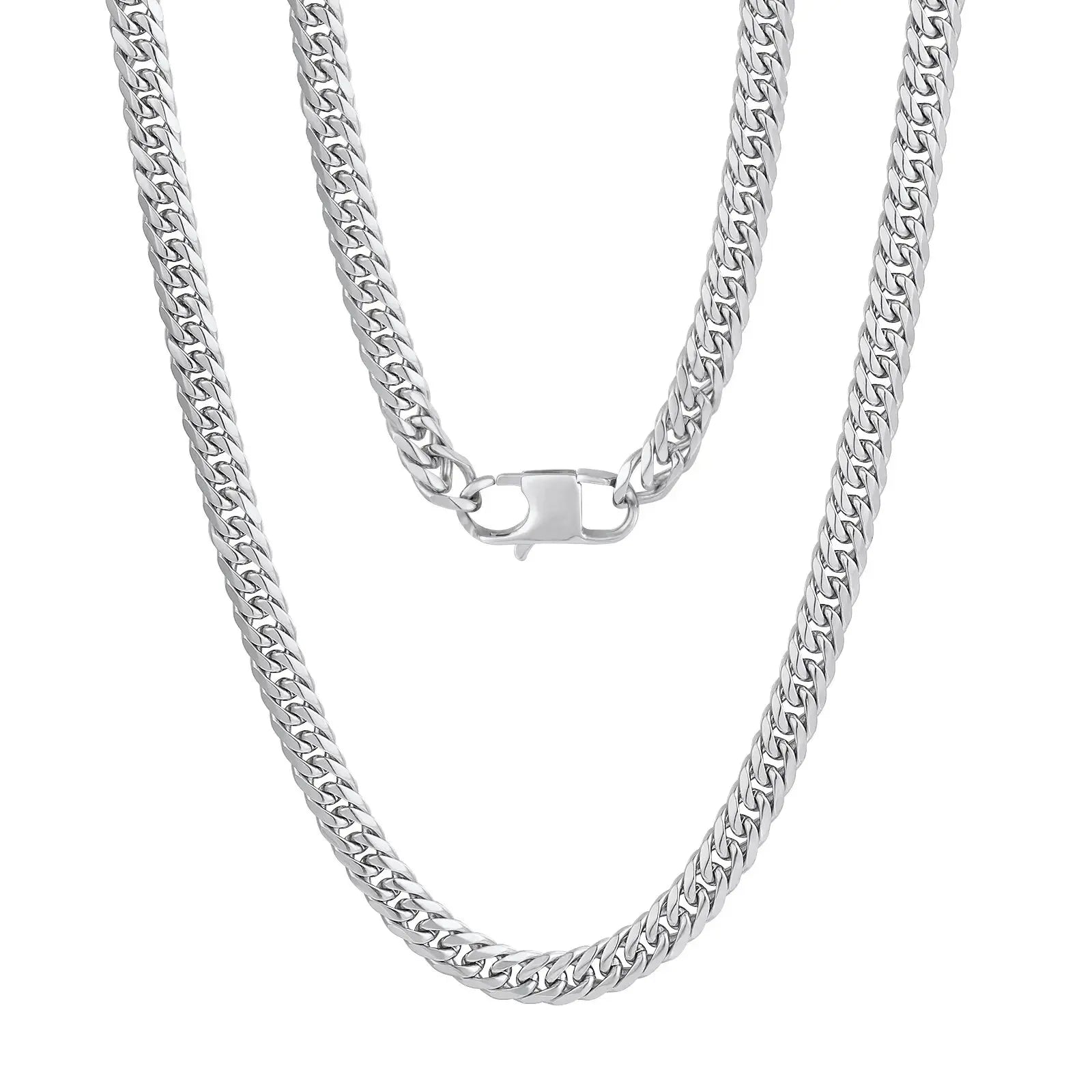 Double Flat Curb Chain Necklace/Bracelet - 7mm