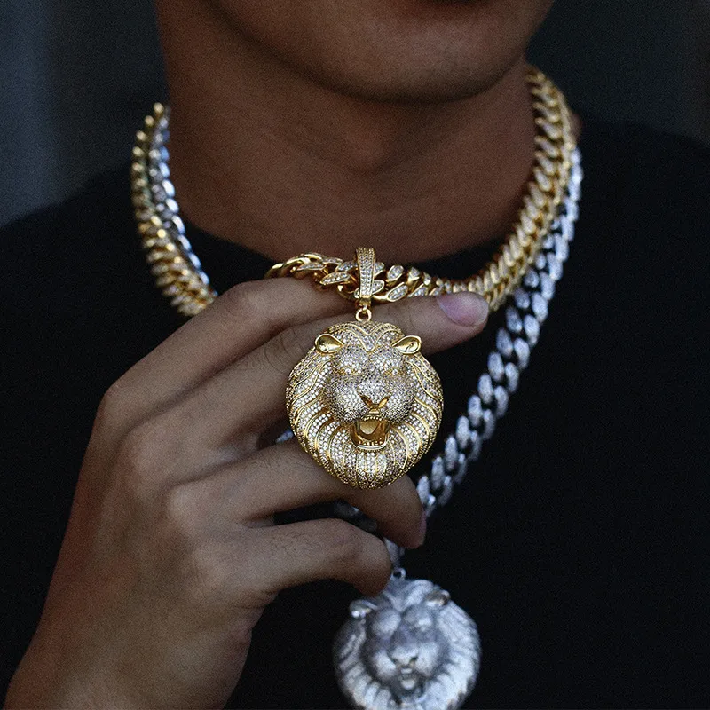 Iced Out Lion Head Pendant - Icedgame & Co