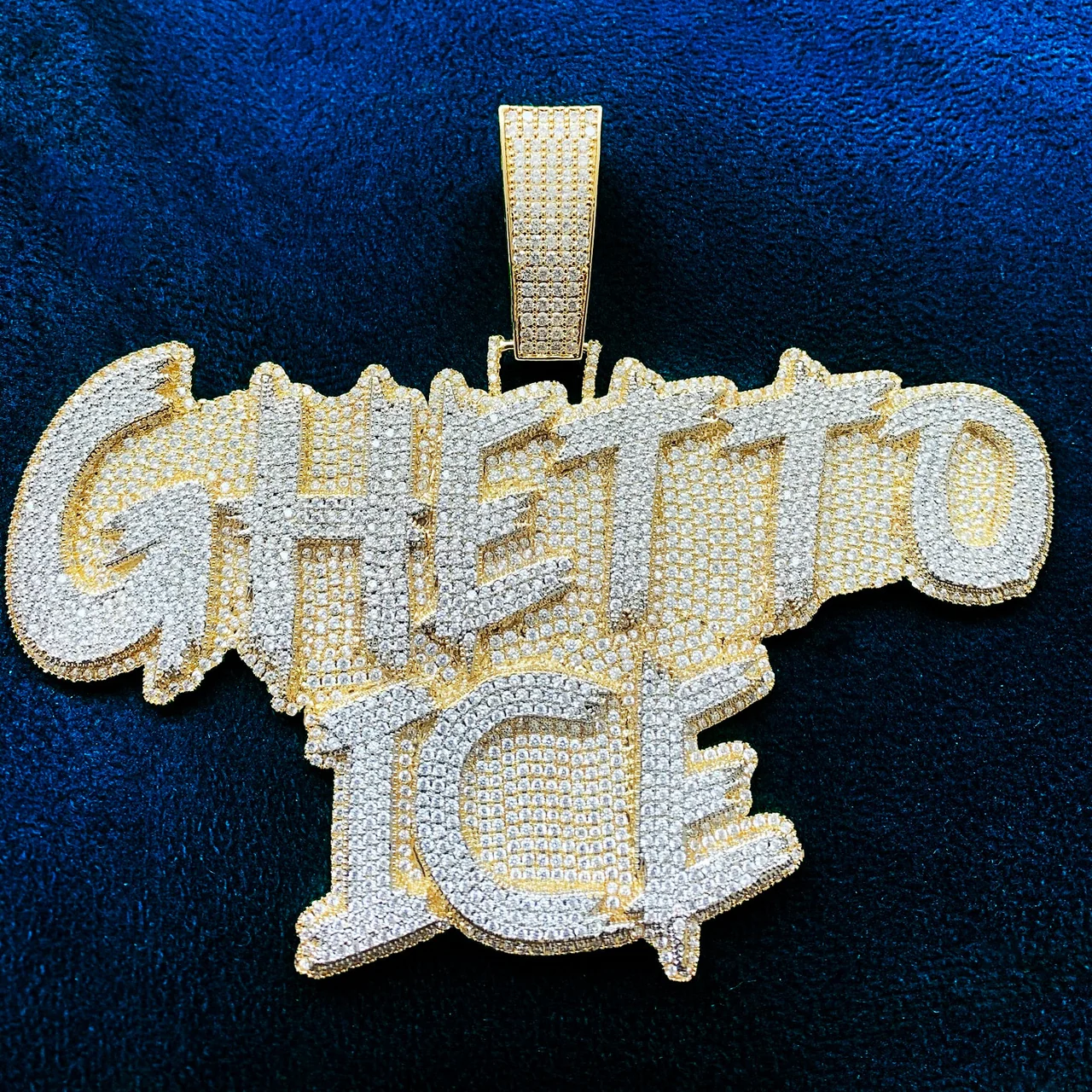 Layered Bold Brush Custom Letter Pendant - Icedgame & Co