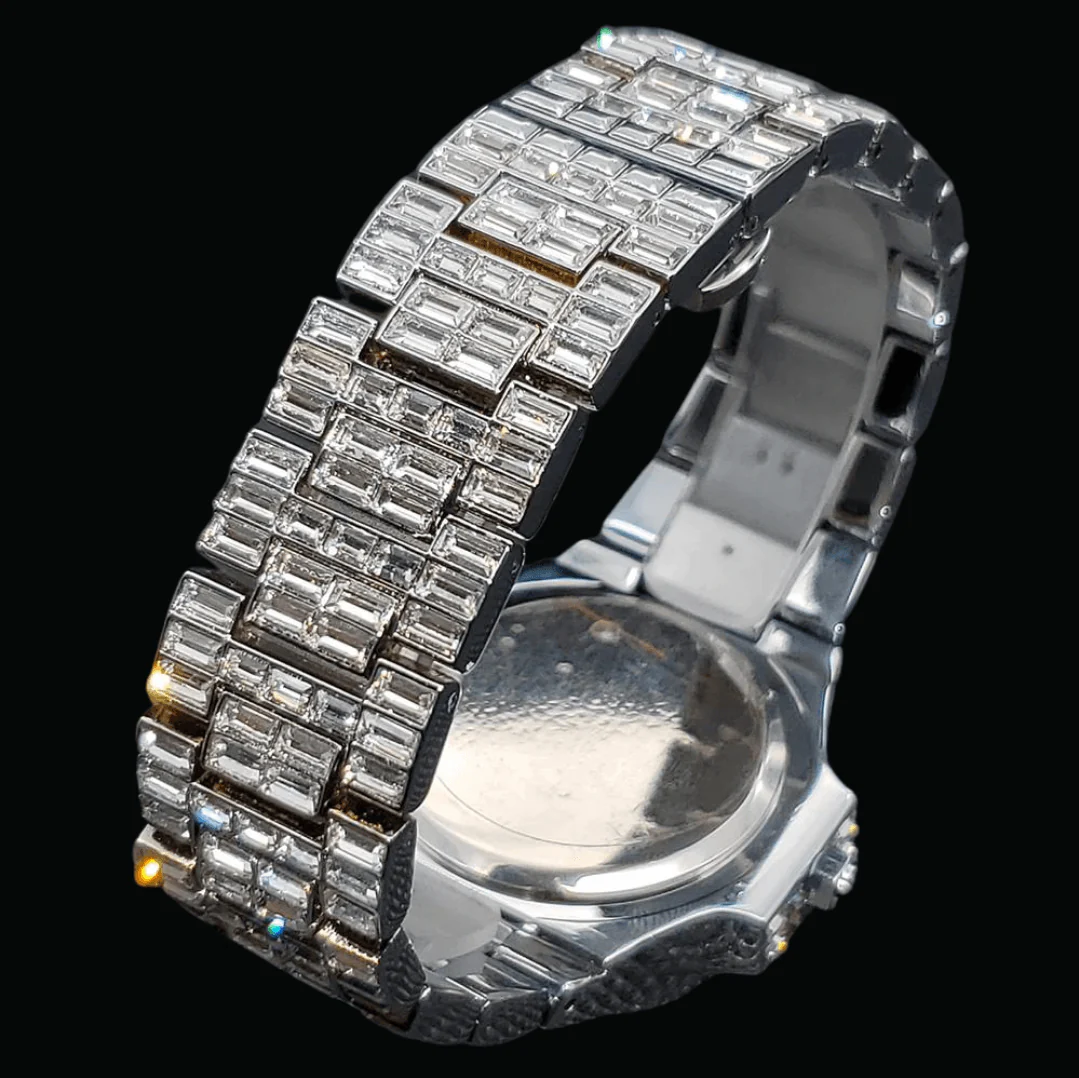 Iced Fully Baguette Diamond Watch