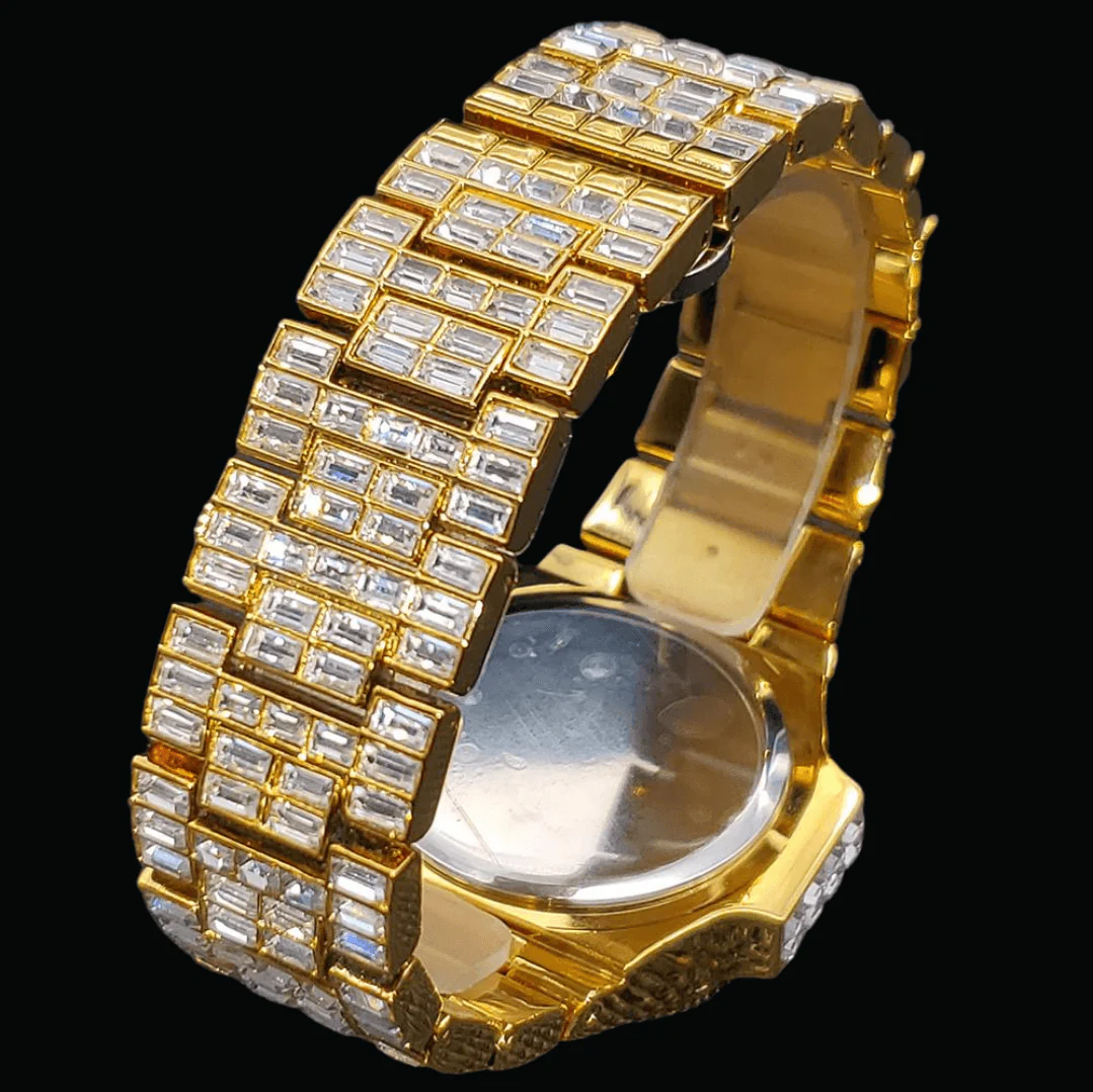 Iced Fully Baguette Diamond Watch