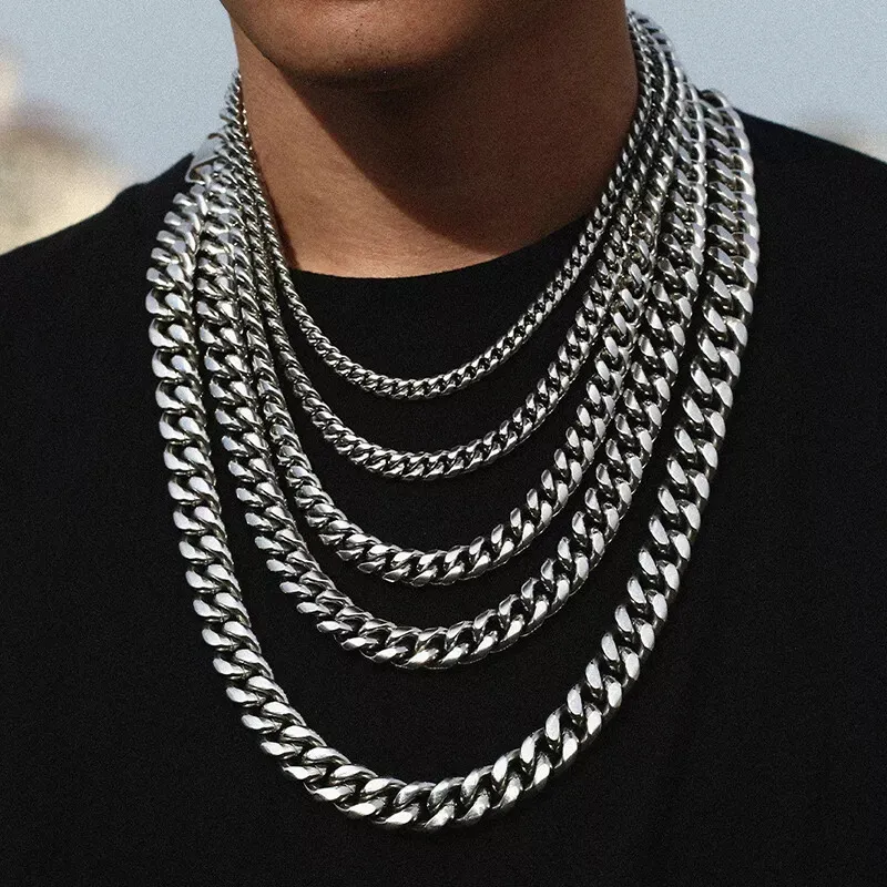 6-12mm Chunky Miami Cuban Link Necklace