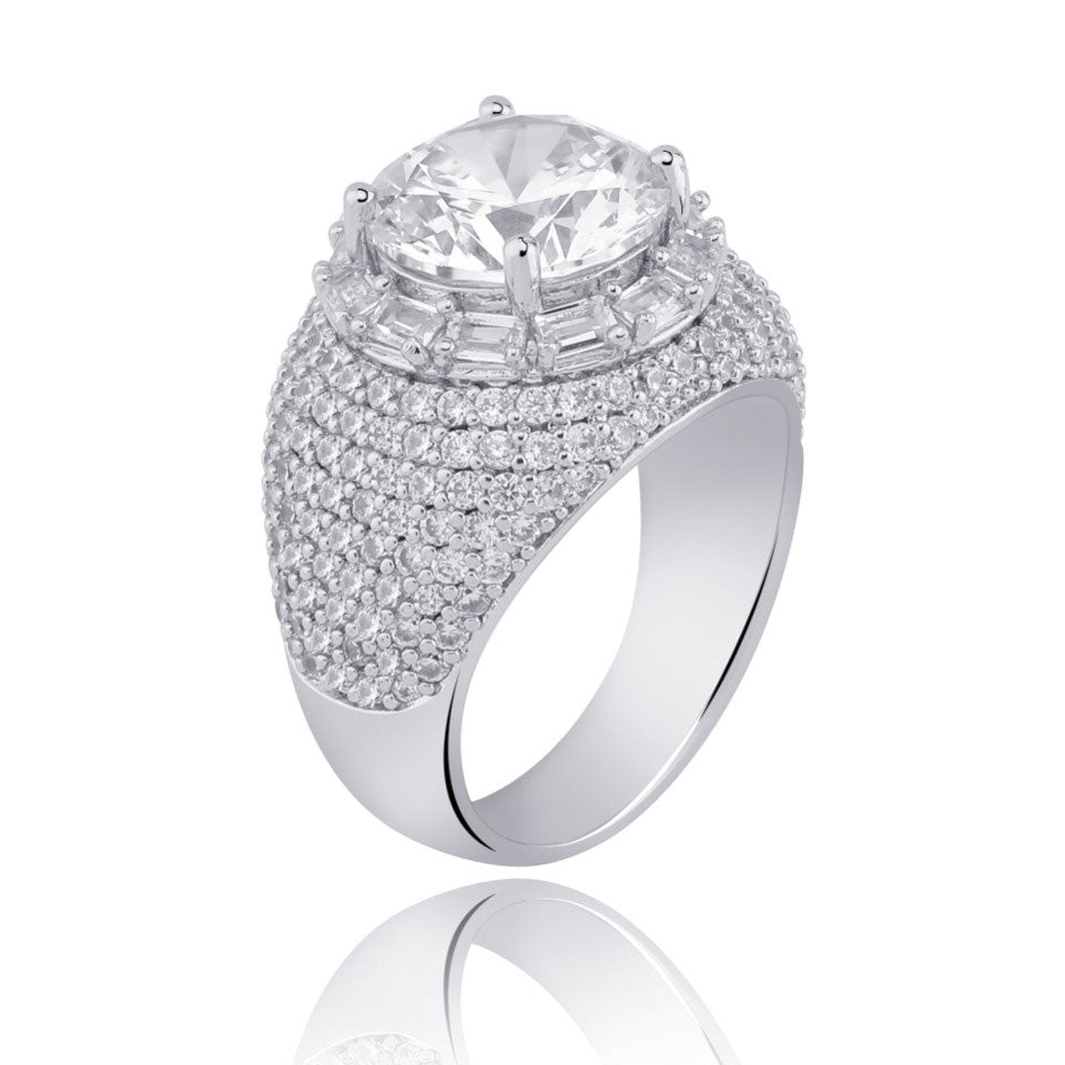 Clustered Diamond Band Ring