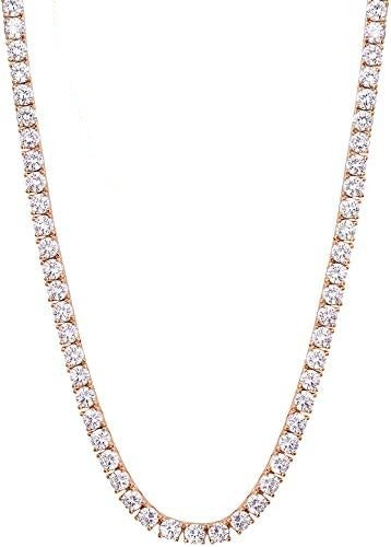 (5mm) Tennis Necklace in 14K Gold Plated (3 Colors Options)