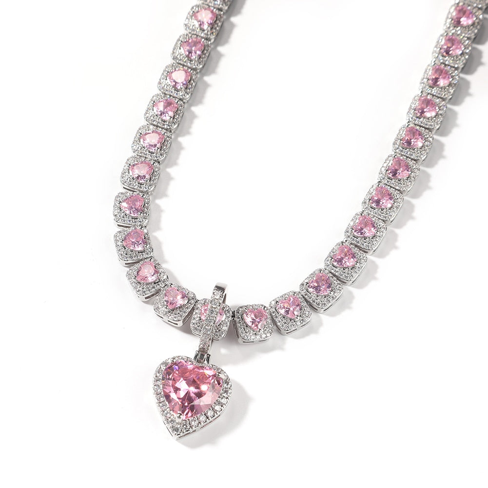 Heart Glacier Glam Jewelry Pink Set