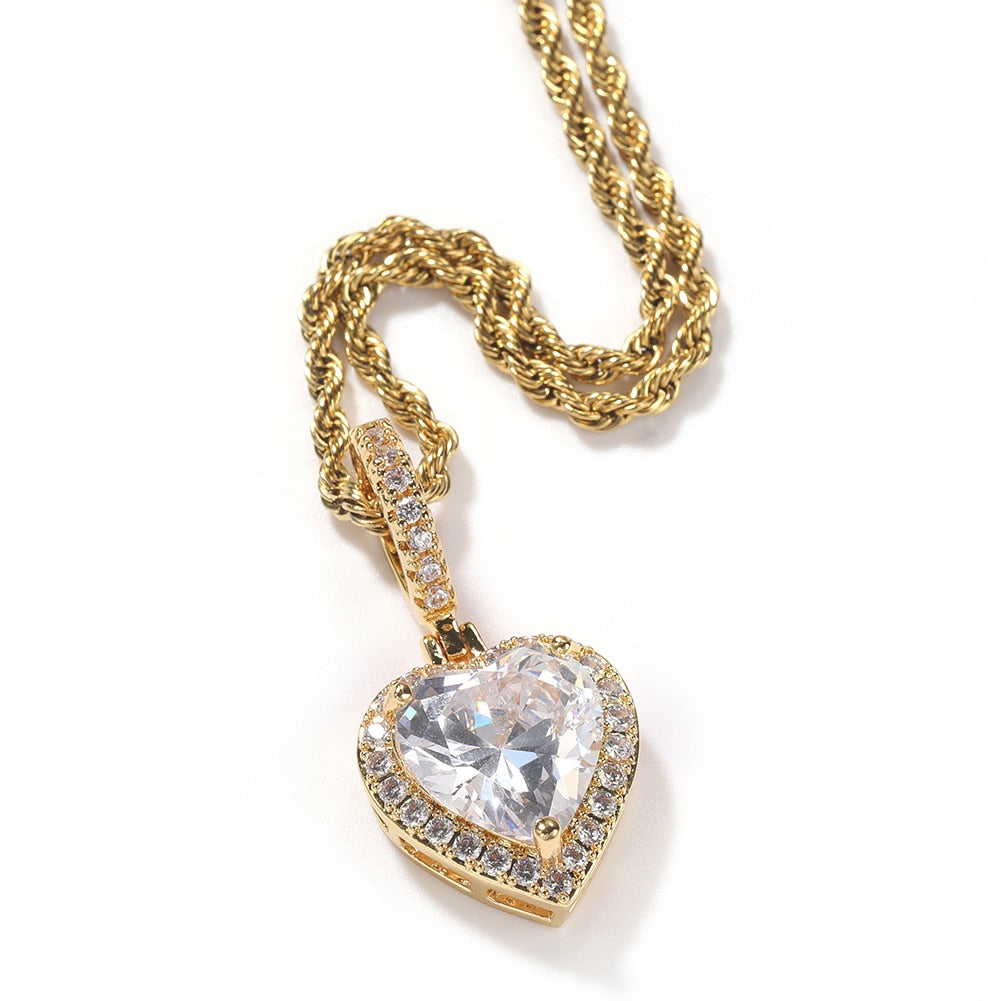 Clustered Heart Pendant - Gold/Rose Gold/Silver