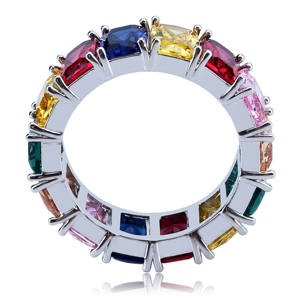 Multi-Colored Baguette Ring