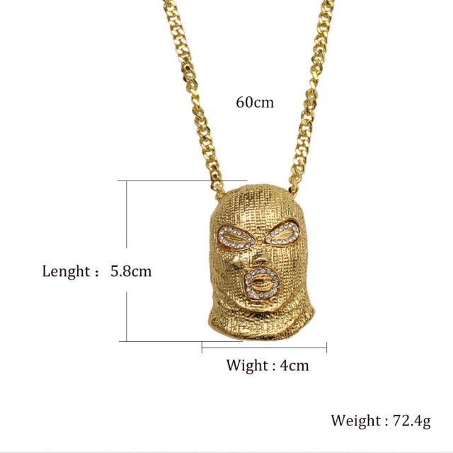 MASK OFF PENDANT CHAIN WITH TENNIS CHAINS BUNDLE