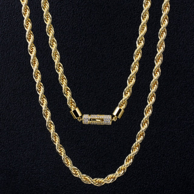 6mm Twist Thick Rope Chain Necklace