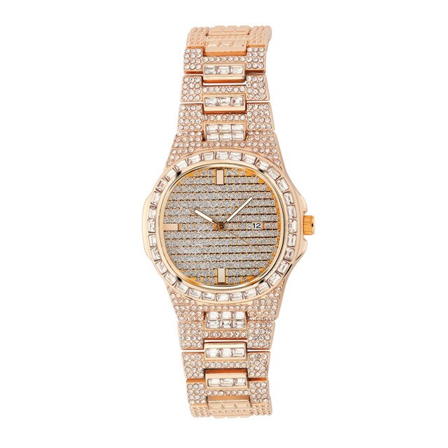 Iced Out 14k Baguette Watch