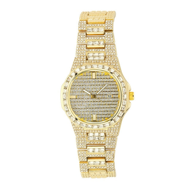 Iced Out 14k Baguette Watch