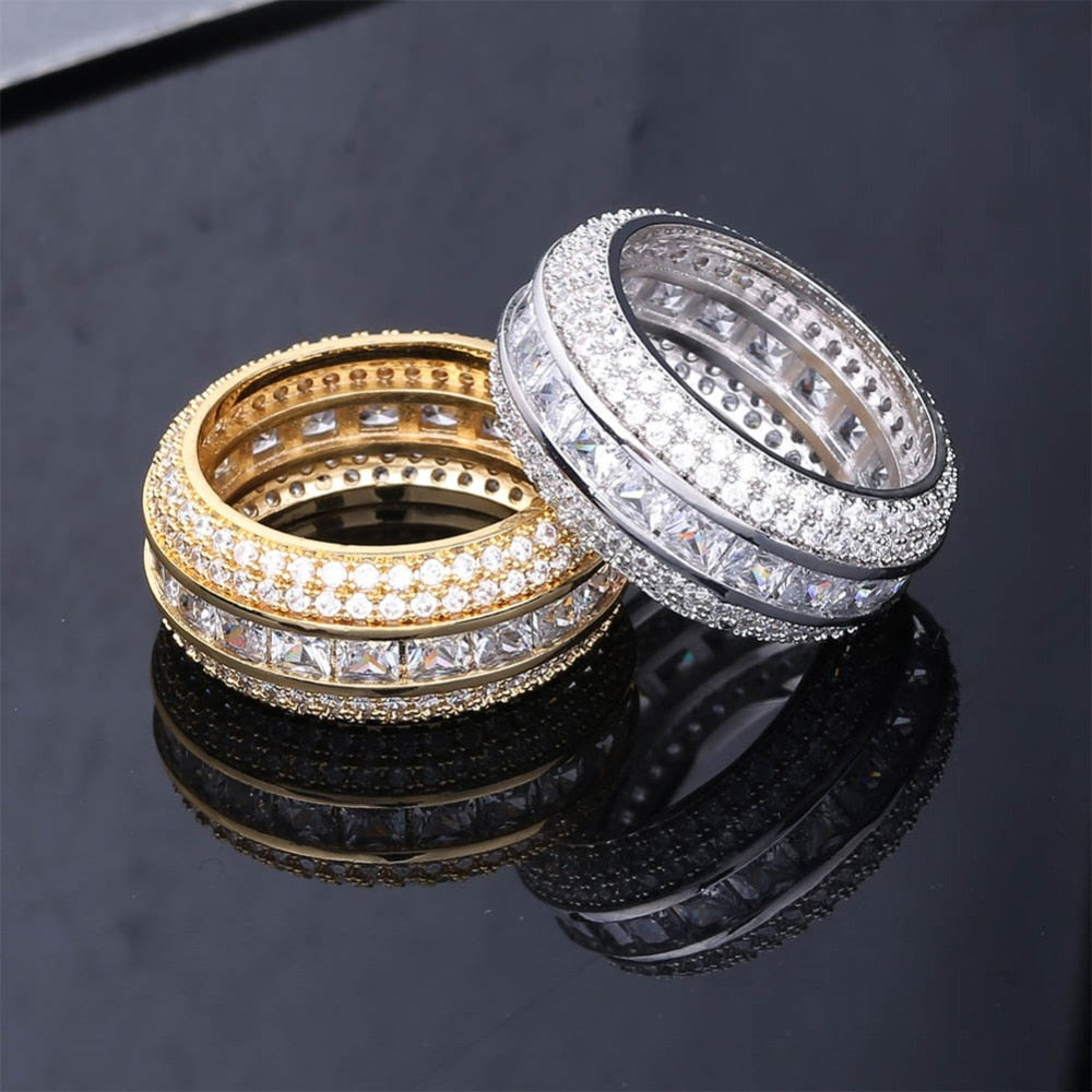 Icy Baguette Layered Ring in Gold / White Gold V.2
