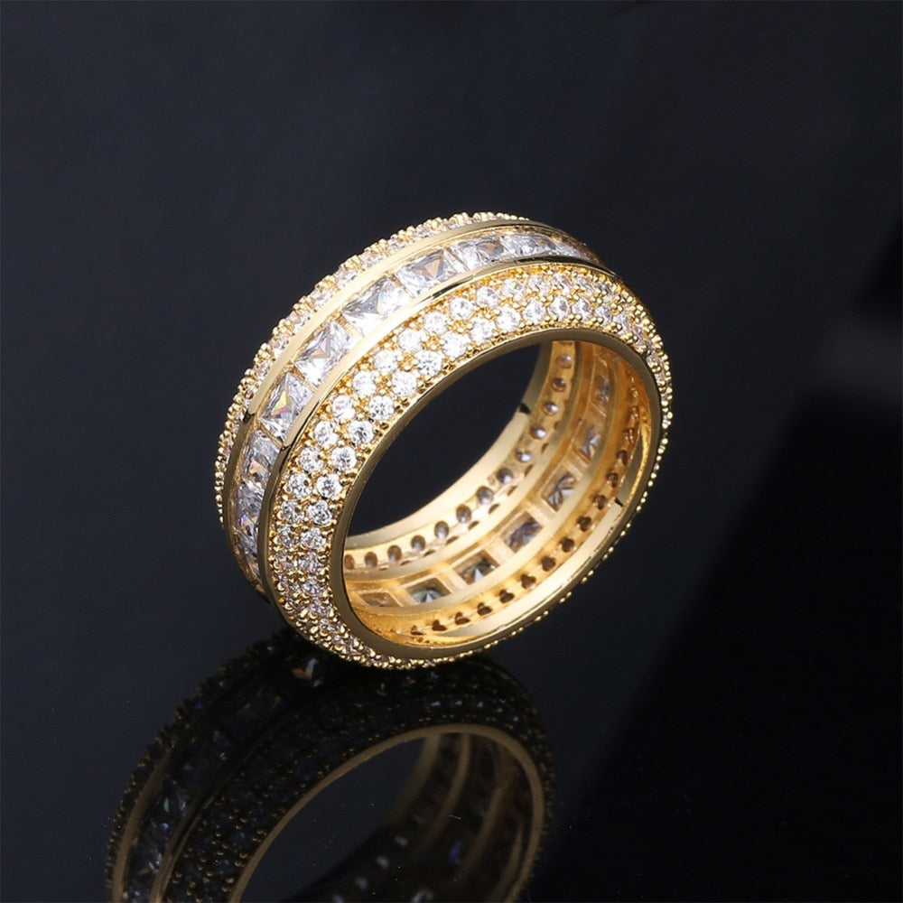 Icy Baguette Layered Ring in Gold / White Gold V.2