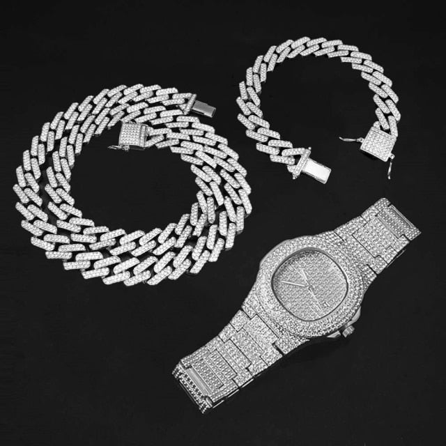 ICED OUT WATCH BUNDLE SET 3 PIECES