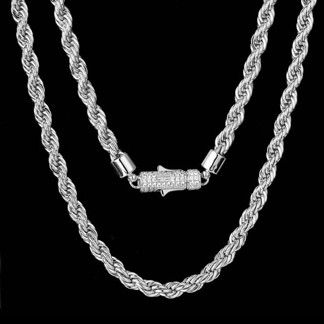 6mm Twist Thick Rope Chain Necklace